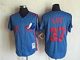 Montreal Expos #37 Lee Blue Mitchell And Ness Throwback Stitched Jersey,baseball caps,new era cap wholesale,wholesale hats